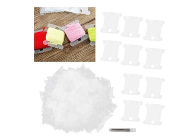 BOBINAS DE PLASTICO PARA HILO DE BORDAR 300PZS - Imagen 3