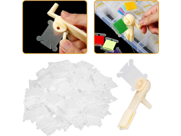 200 BOBINAS DE PLASTICO PARA HILO DE BORDADO - Imagen 3