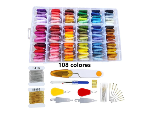KIT DE BORDADO 108C CON ORGANIZADOR